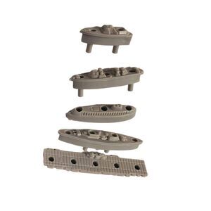 Set of 5 replacement ships for the 1996  Milton Bradley Battleship.